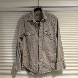 Wrangler Light Gray Button-Up Shirt